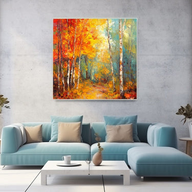 Autumn Leaves Abstract Painting